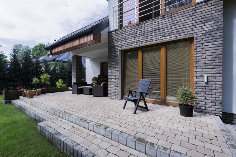 Paver Patio with Built-in Seating